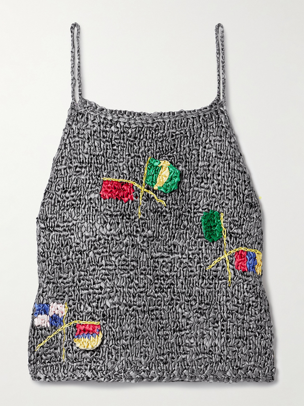 Promenade Crocheted Satin Tank - 1
