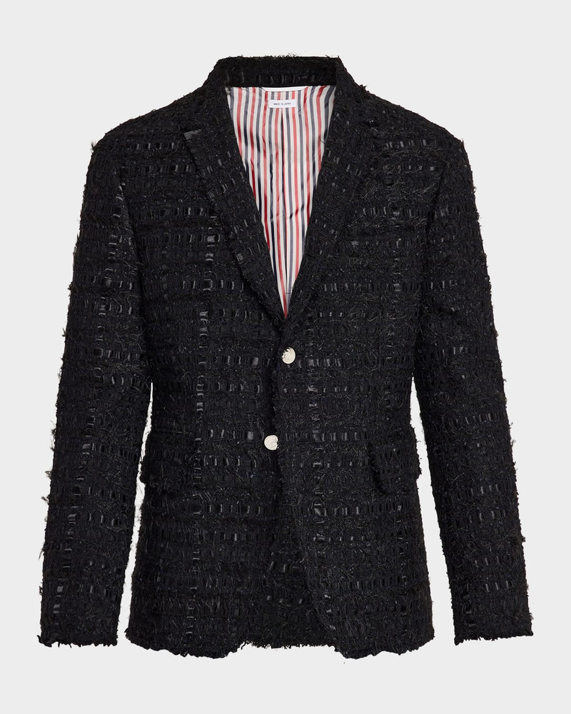 Men's Unconstructed Frayed Tweed Sport Coat 1
