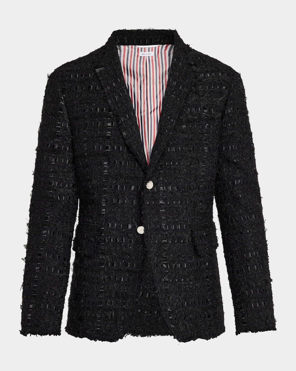 Men's Unconstructed Frayed Tweed Sport Coat - 1