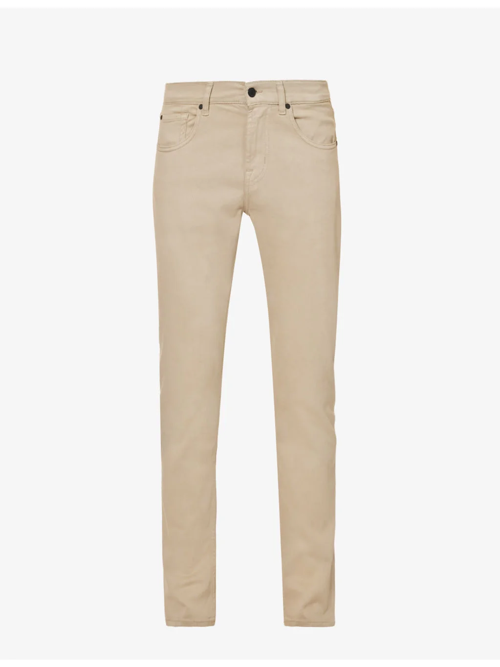 Brand-patch belt-loop regular-fit stretch-denim jeans - 1