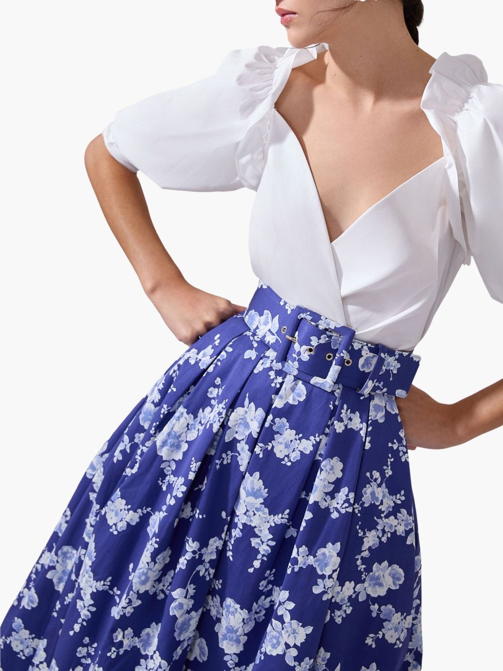 floral-print midi skirt - 4