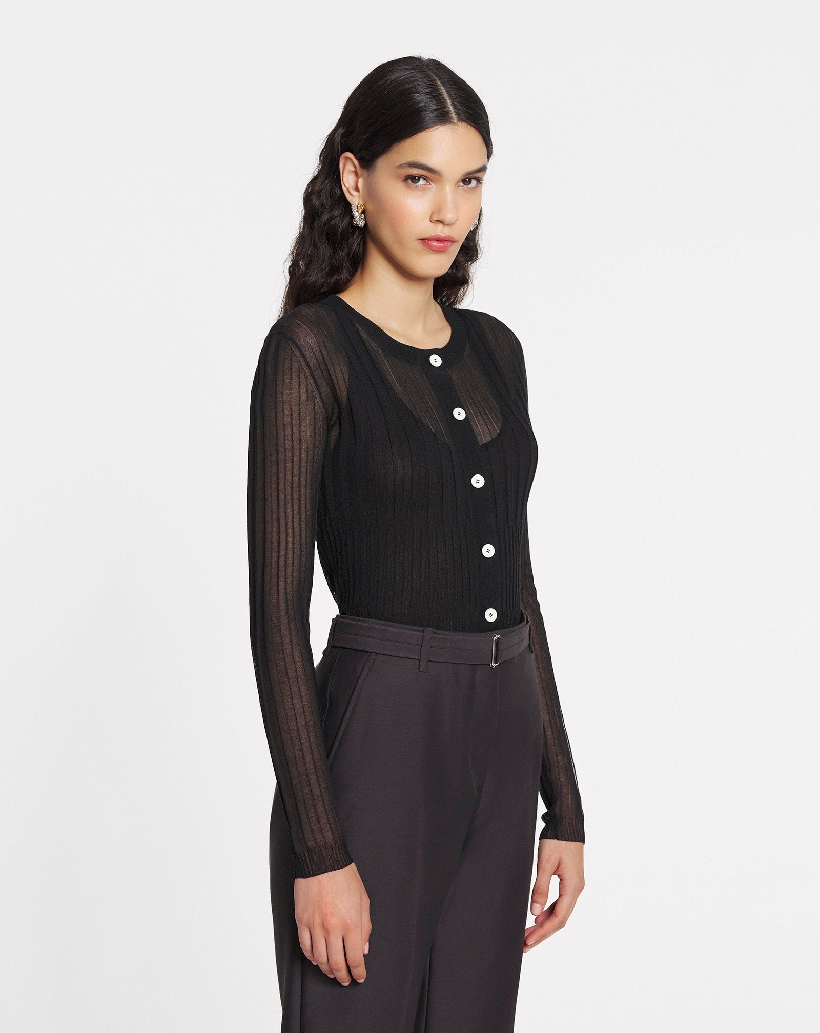 COTTON AND SILK CARDIGAN - 3