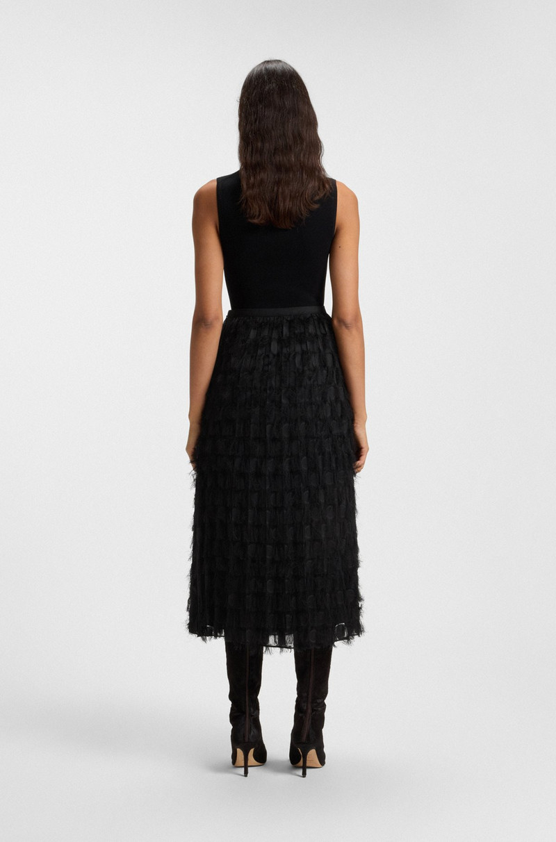 PENCIL SKIRT IN FEATHER JACQUARD 4