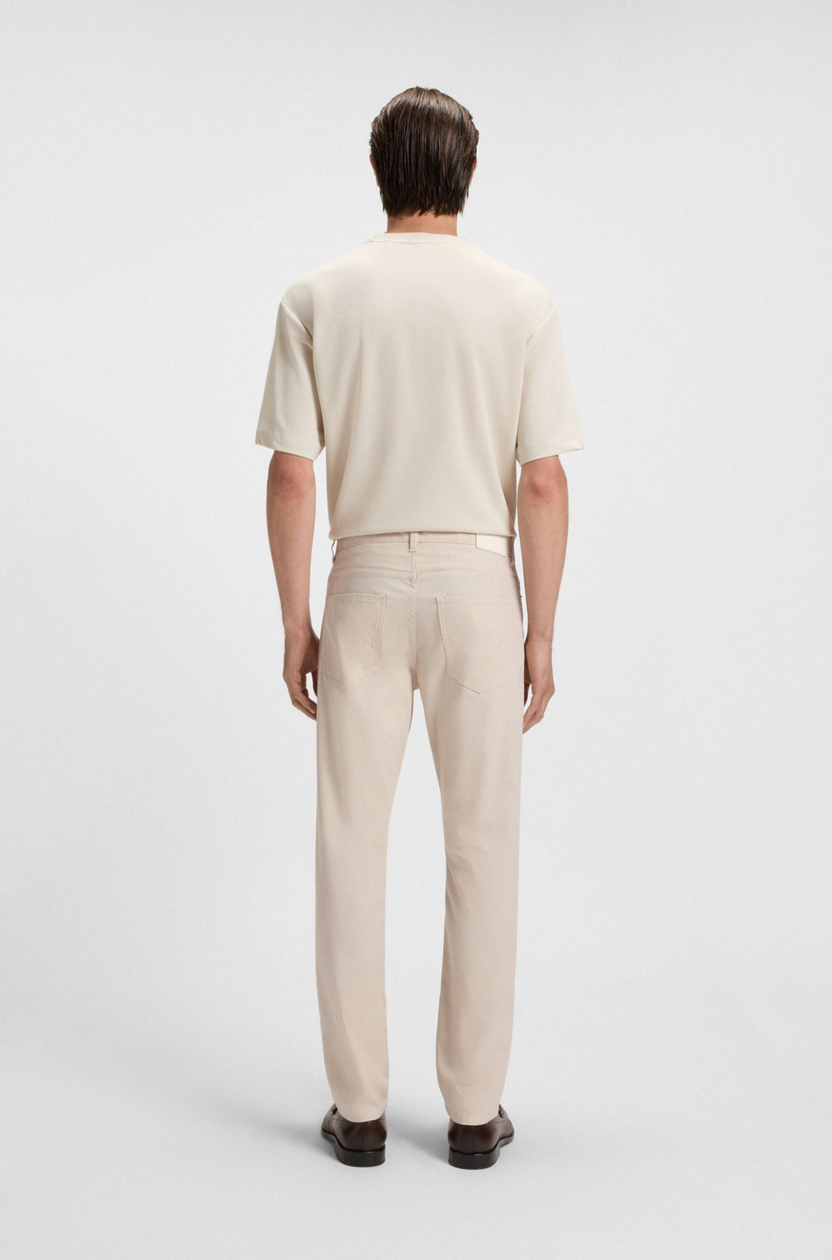 DELAWARE SLIM-FIT TROUSERS IN PATTERNED STRETCH COTTON - 4