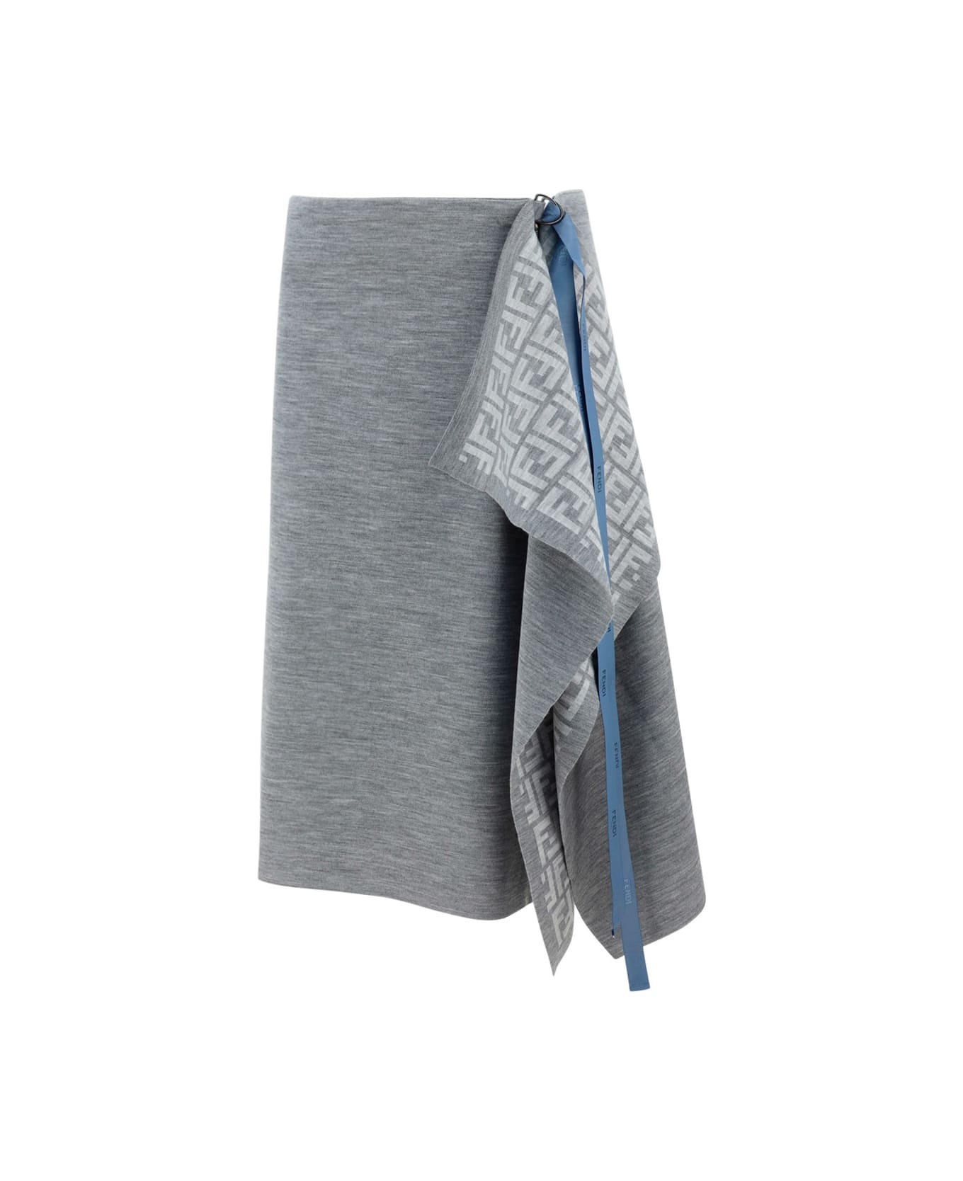 Asymmetrical Hem Midi Skirt - 1