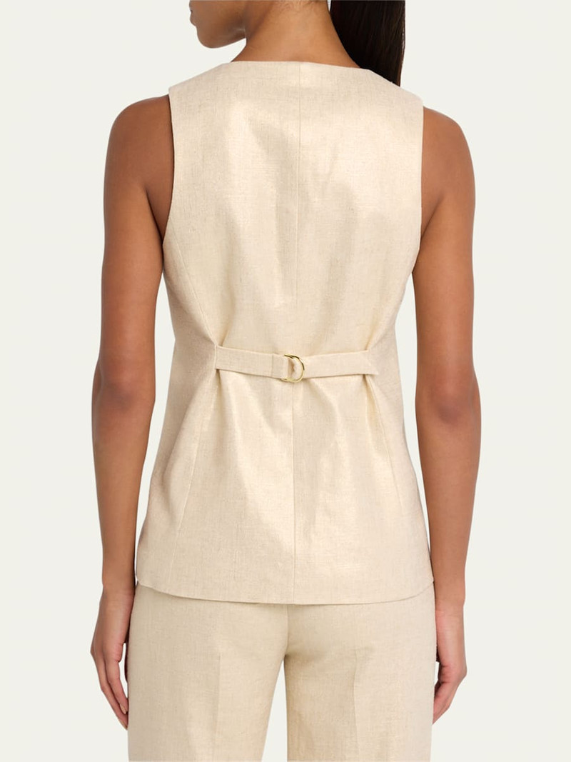 VERONICA BEARD Liff Linen Vest outlook