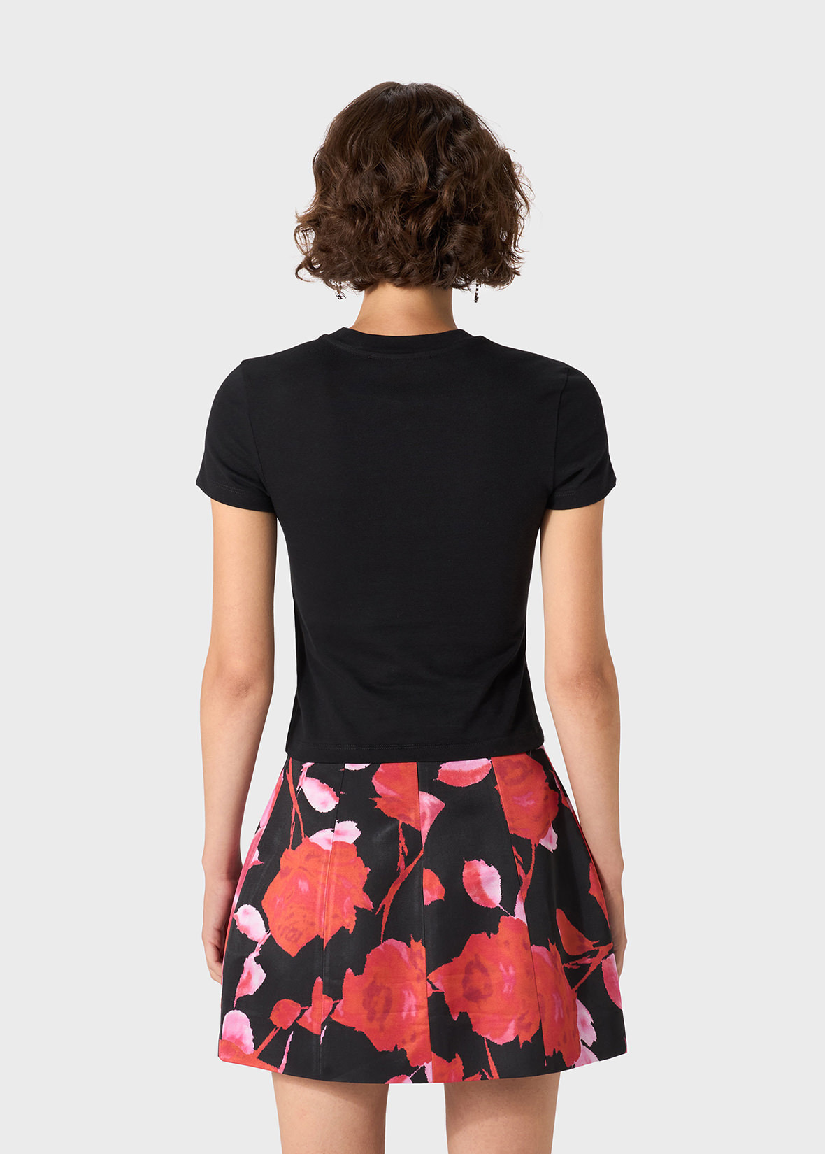 T-SHIRT WITH BLUMARINE RHINESTONE EMBROIDERY - 4