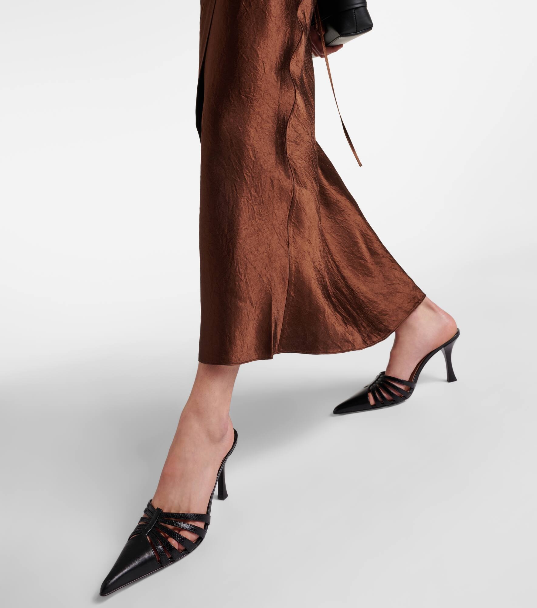 Nadia 85 cutout leather mules - 4