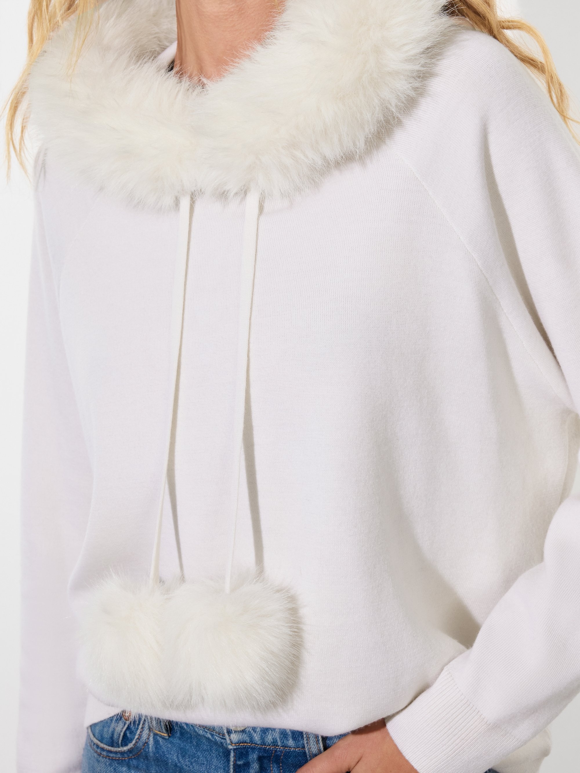 OSCAR HOODIE WITH FAUX FUR TRIM - 6