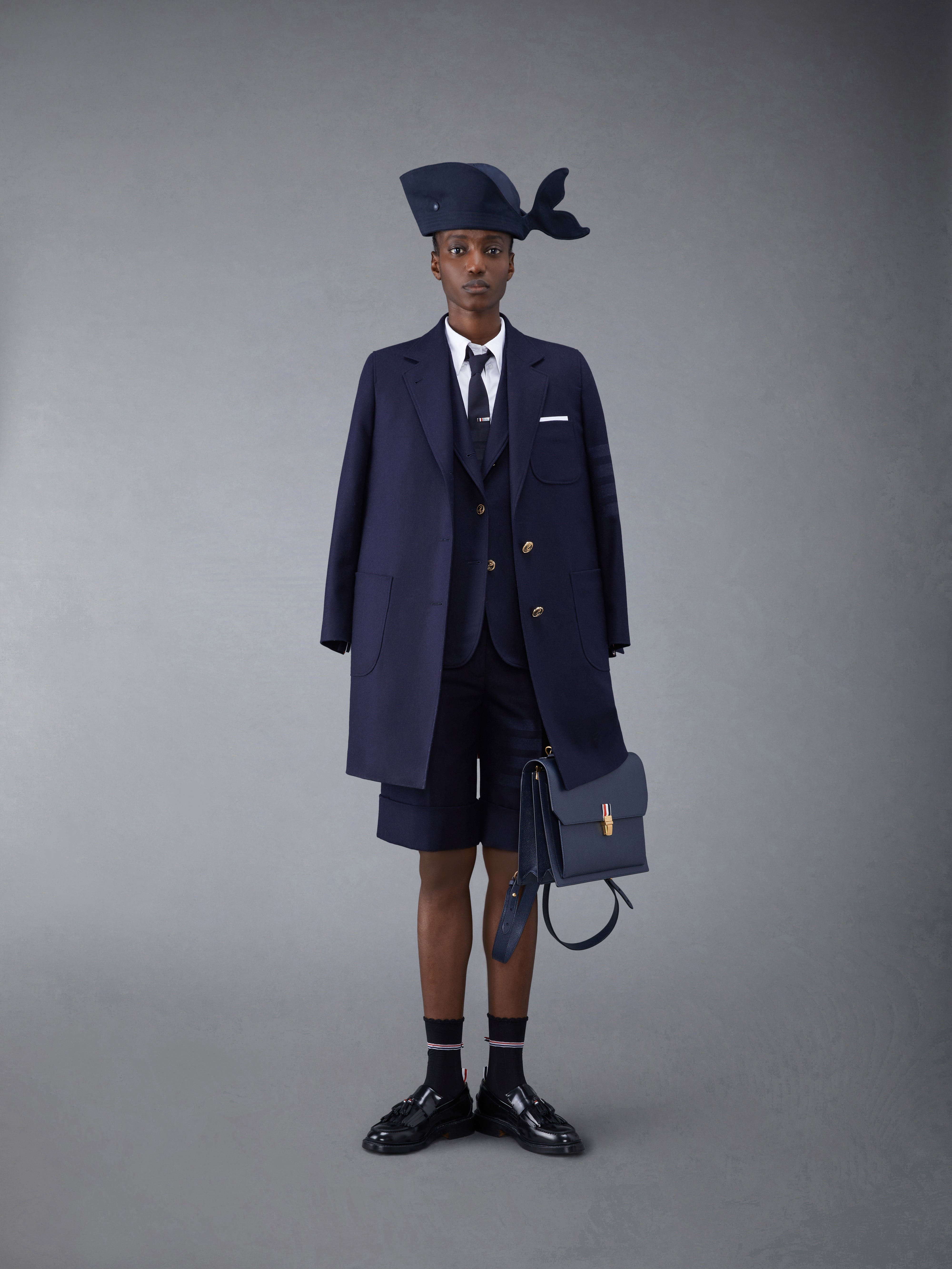 Flannel 4-Bar Sack Overcoat - 3