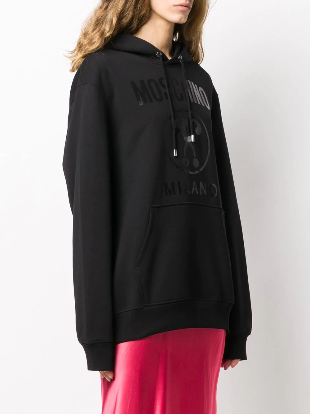 oversize logo print hoodie - 3