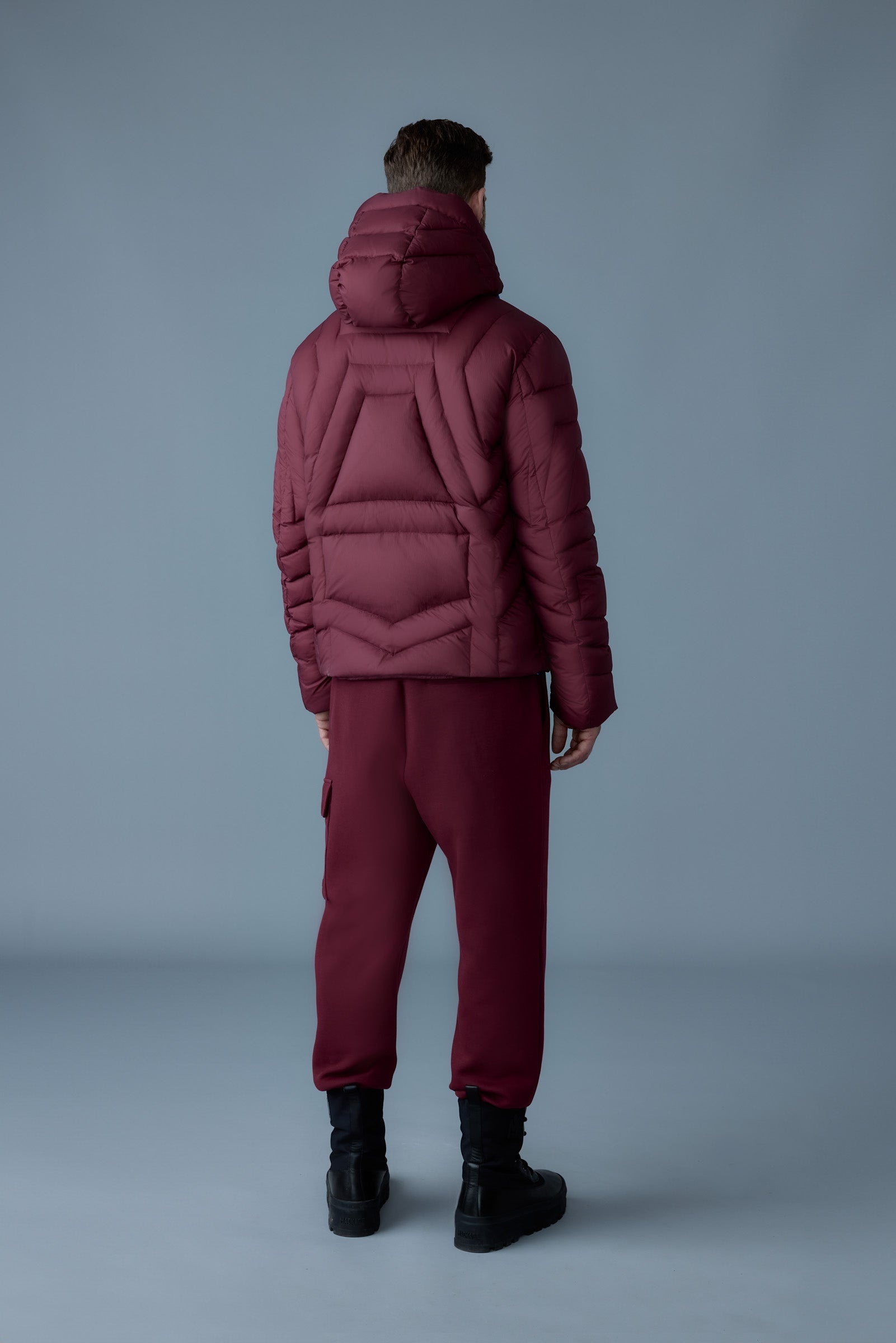 LUKE Softwash Geometrical channel quilt down jacket - 4