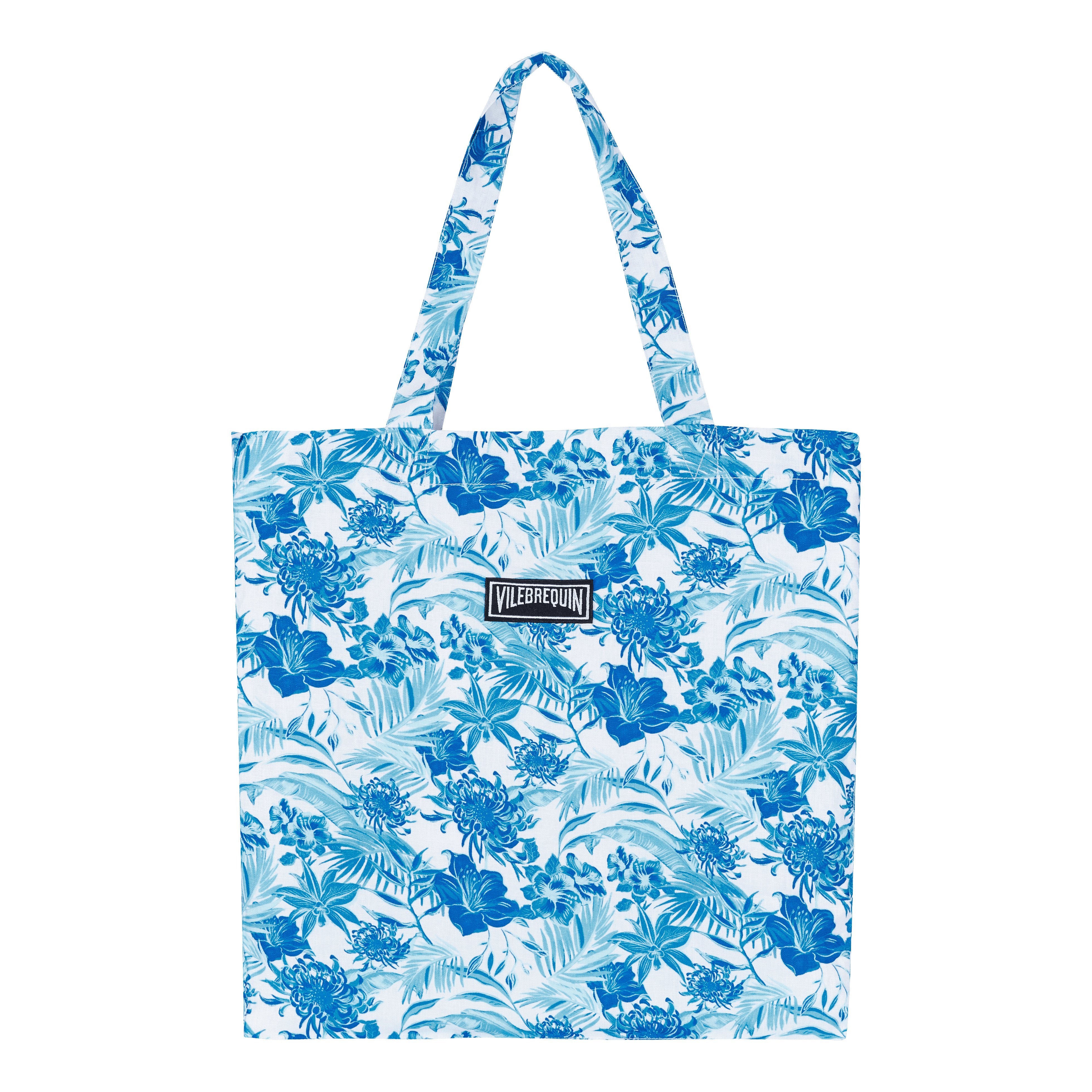 Unisex Linen Beach Bag Tahiti Flowers - 1