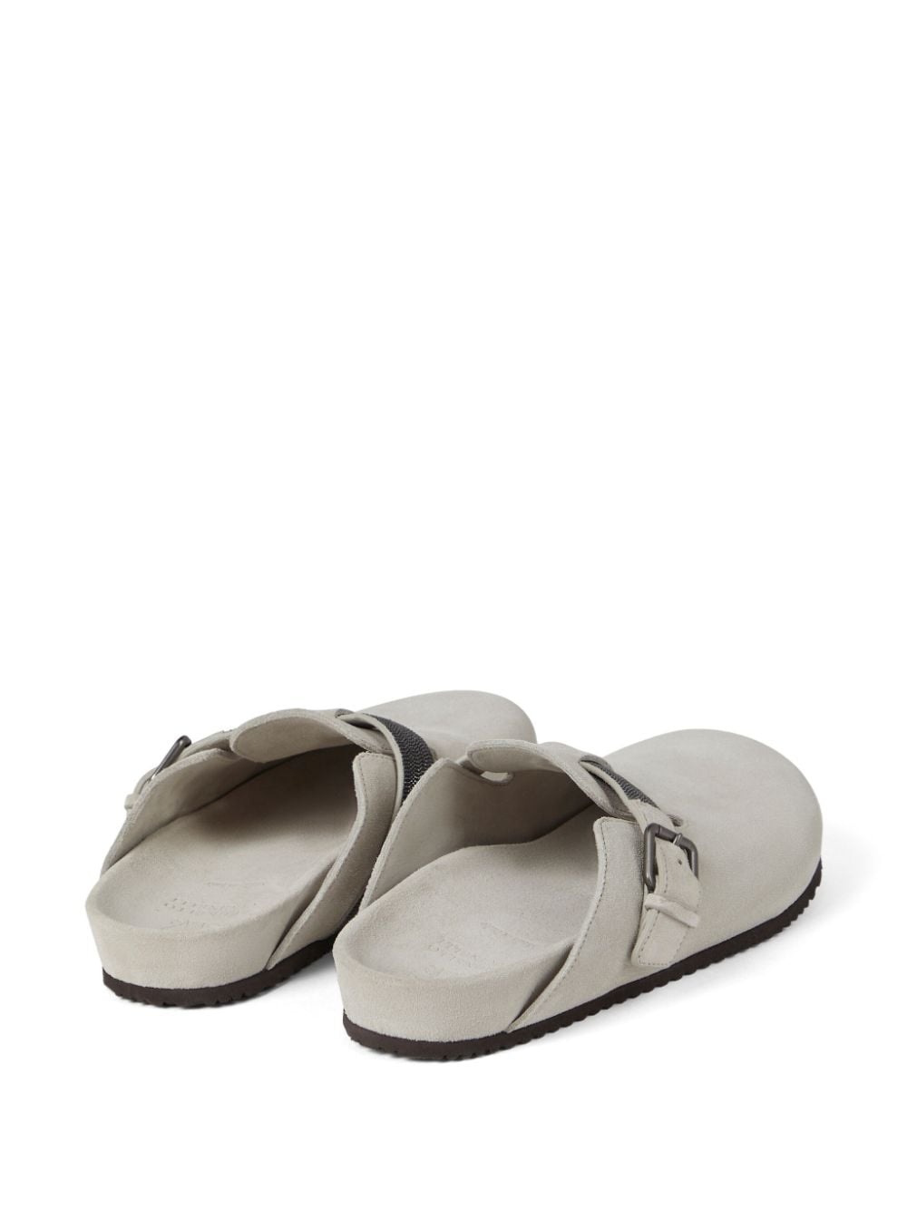 Monili-detail suede slippers - 3