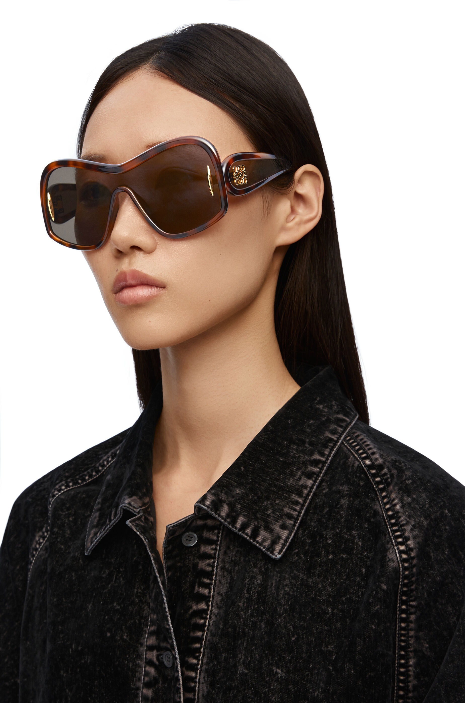 Square Mask sunglasses in acetate and nylon - 2