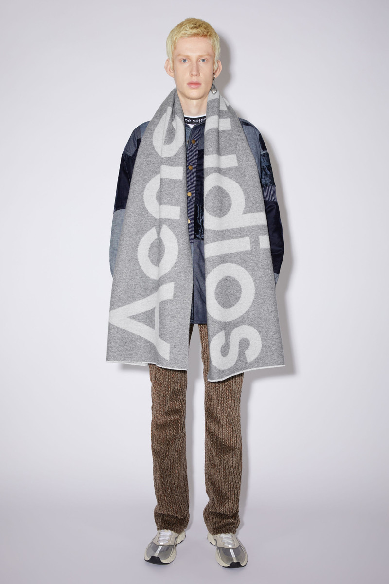 Logo Jacquard Scarf - Grey 3