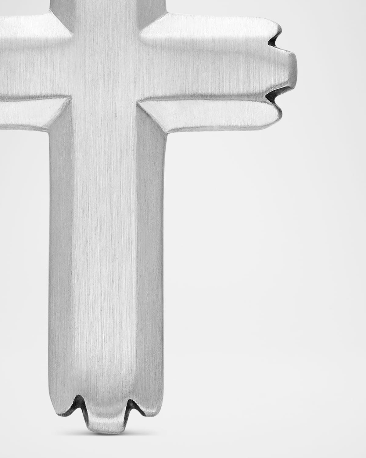 Men's Deco Cross Pendant in Silver, 27mm - 7