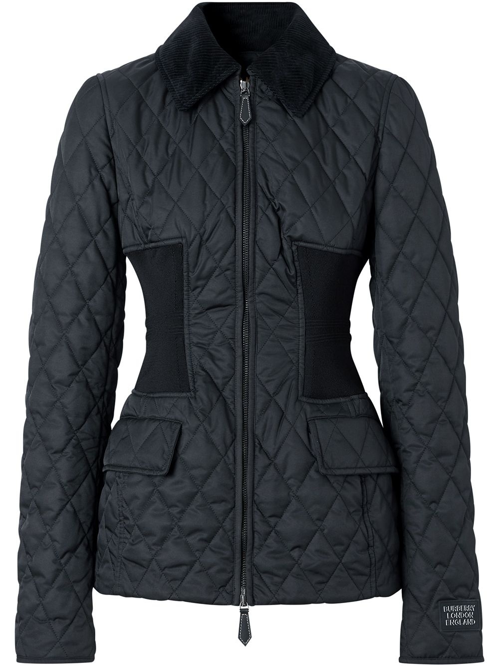 diamond quilted fitted jacket - 1