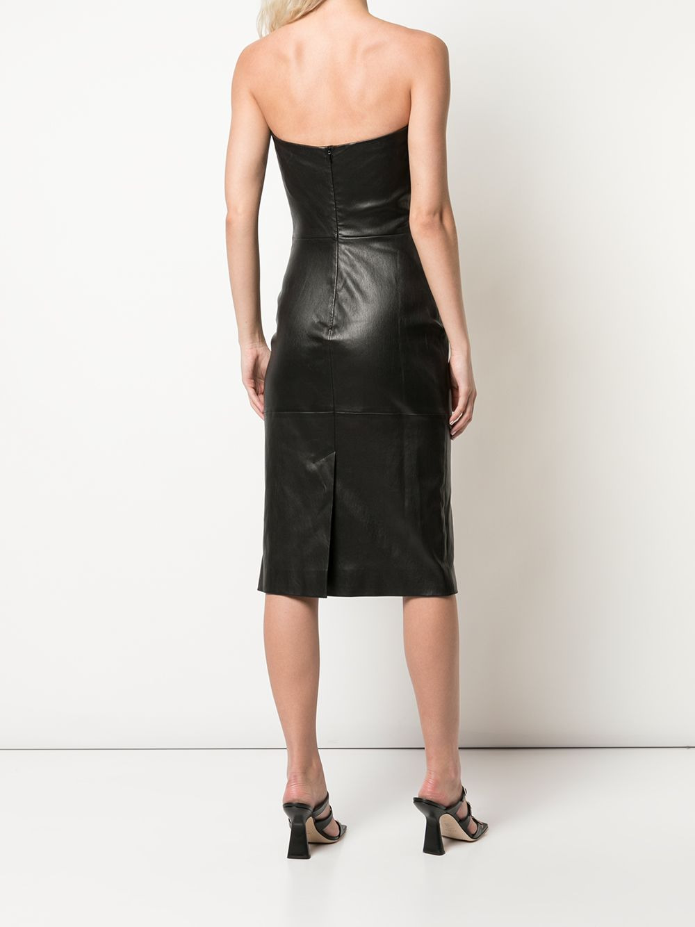 leather fitted dress - 4