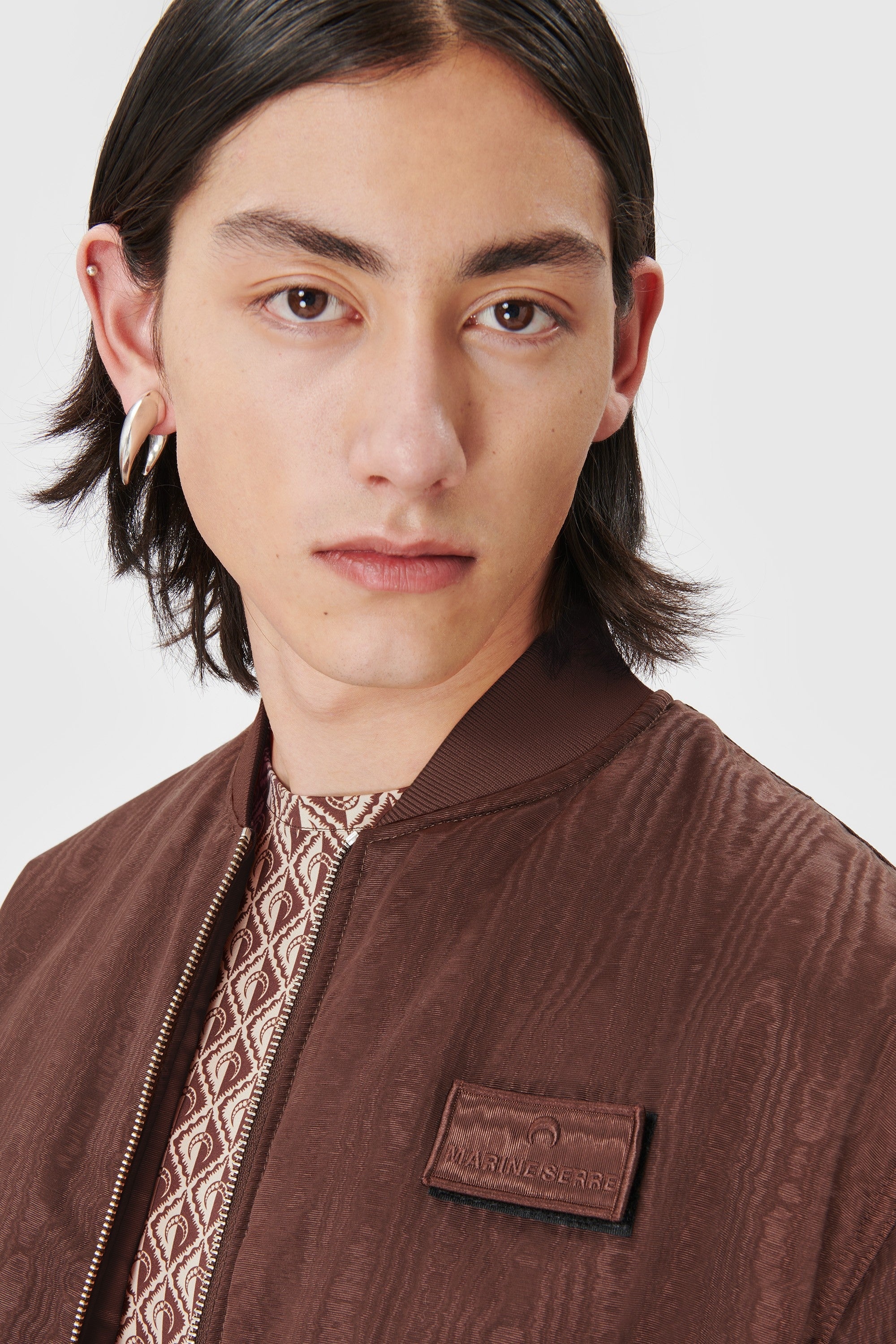 Regenerated Reversible Moire Bomber Jacket - 7