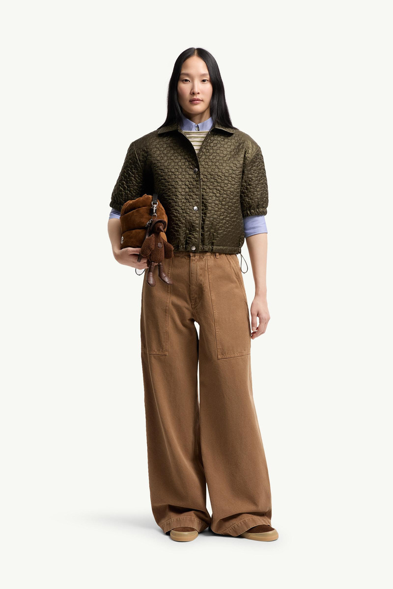 Moncler Floral-Quilted Padded Short Sleeve Shirt outlook