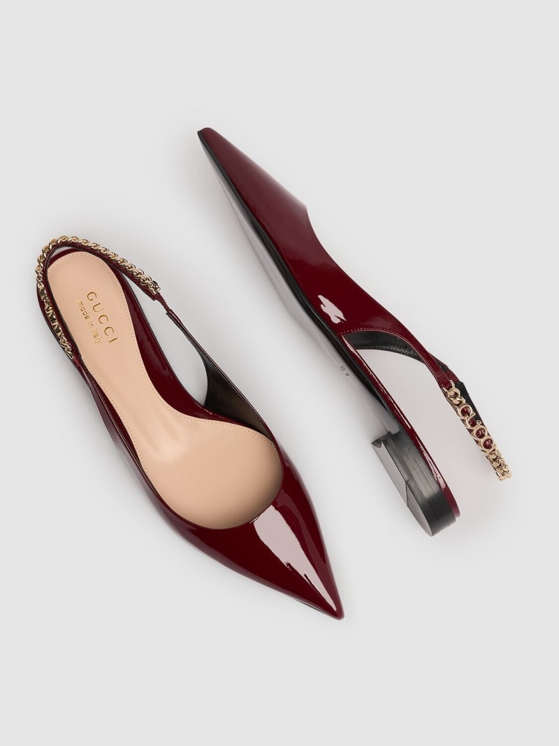 15mm Signoria leather slingback flats - 2