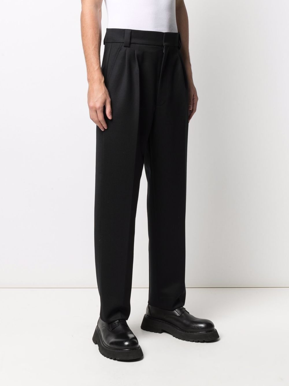 pleated detail tailored trousers - 3