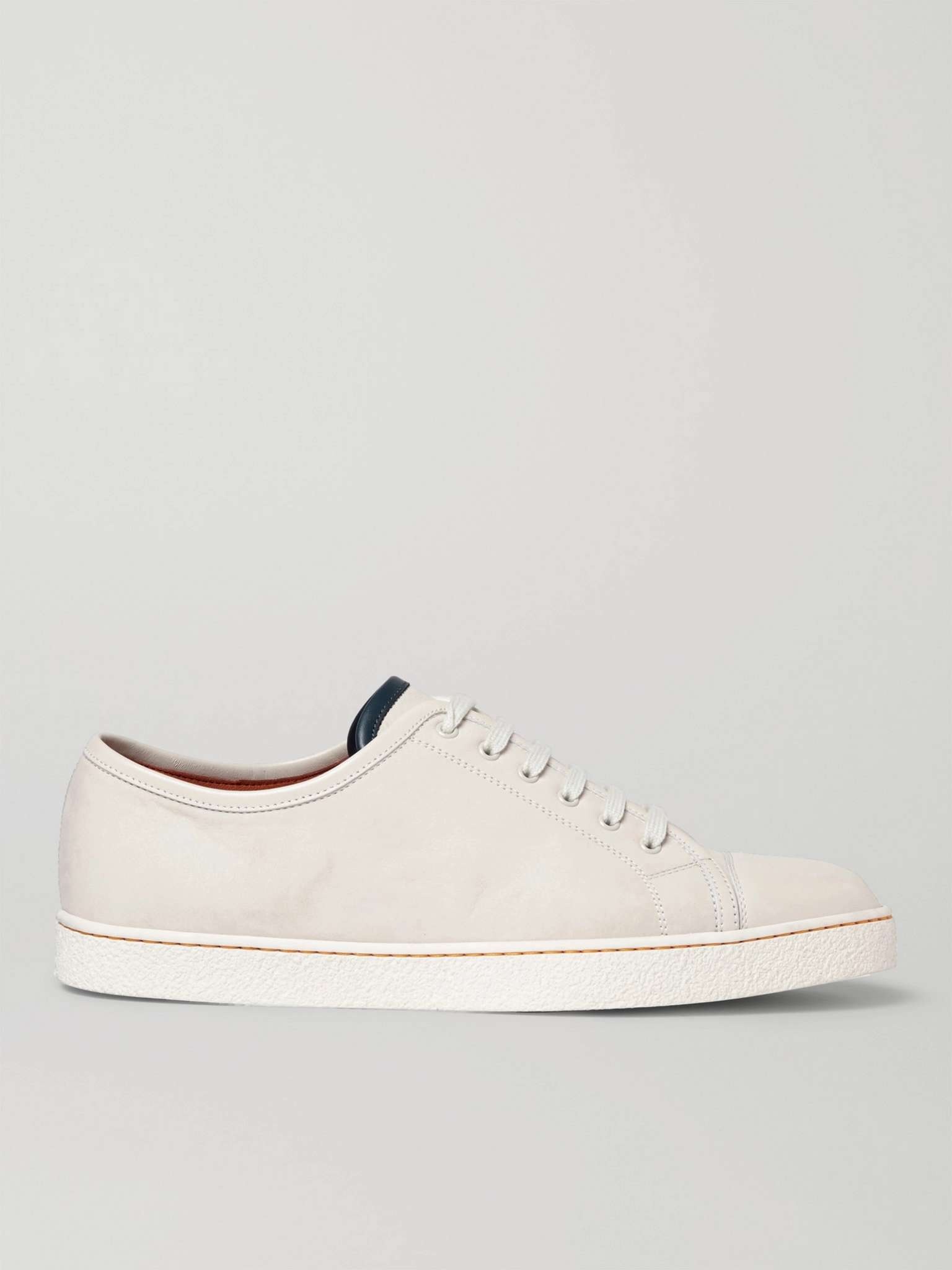 Levah Cap-Toe Brushed-Leather Sneakers - 1