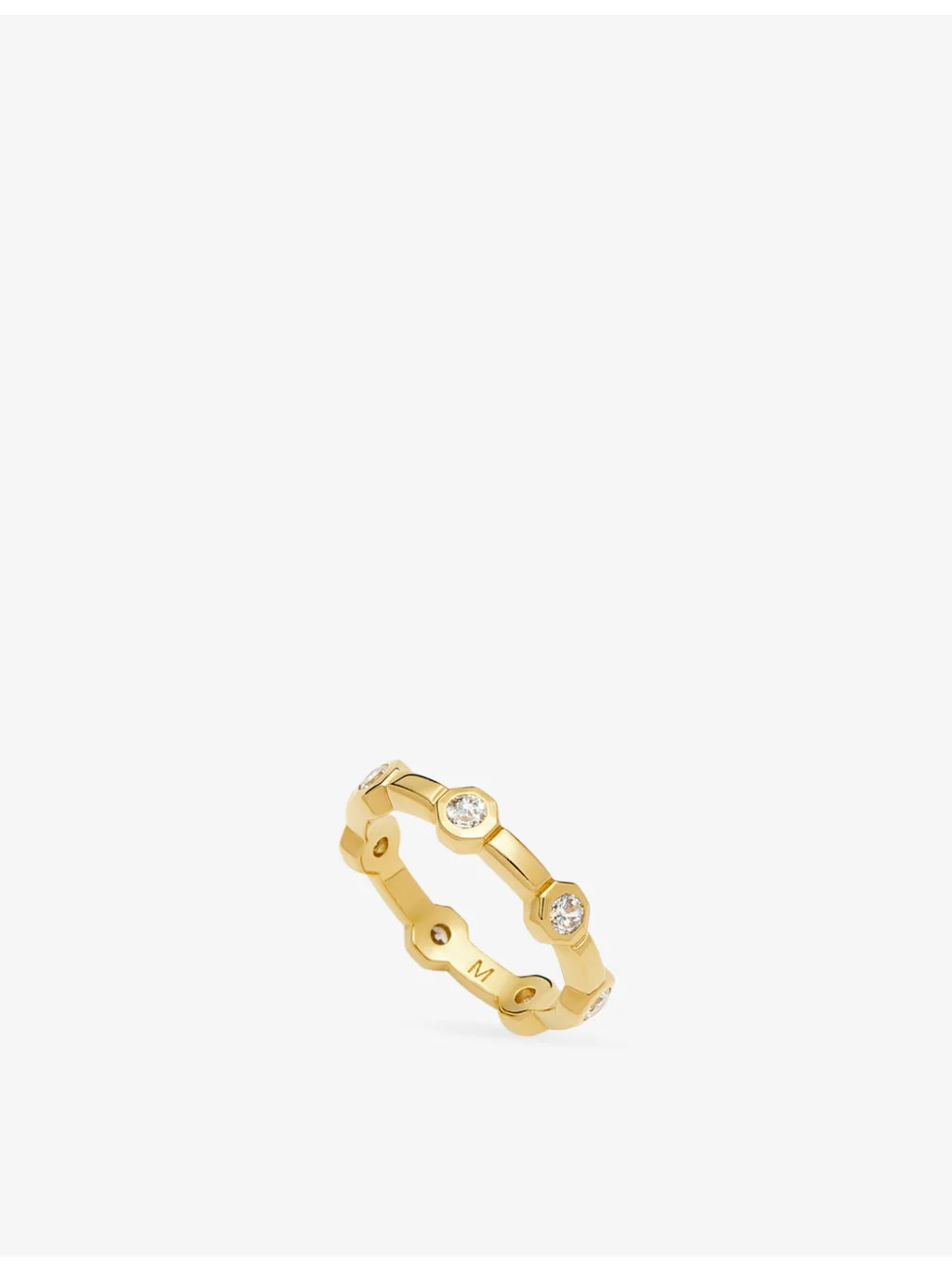 Lucy Williams Stackable Tennis 18ct Yellow Gold Plated Brass And Cubic Zirconia Ring - 1