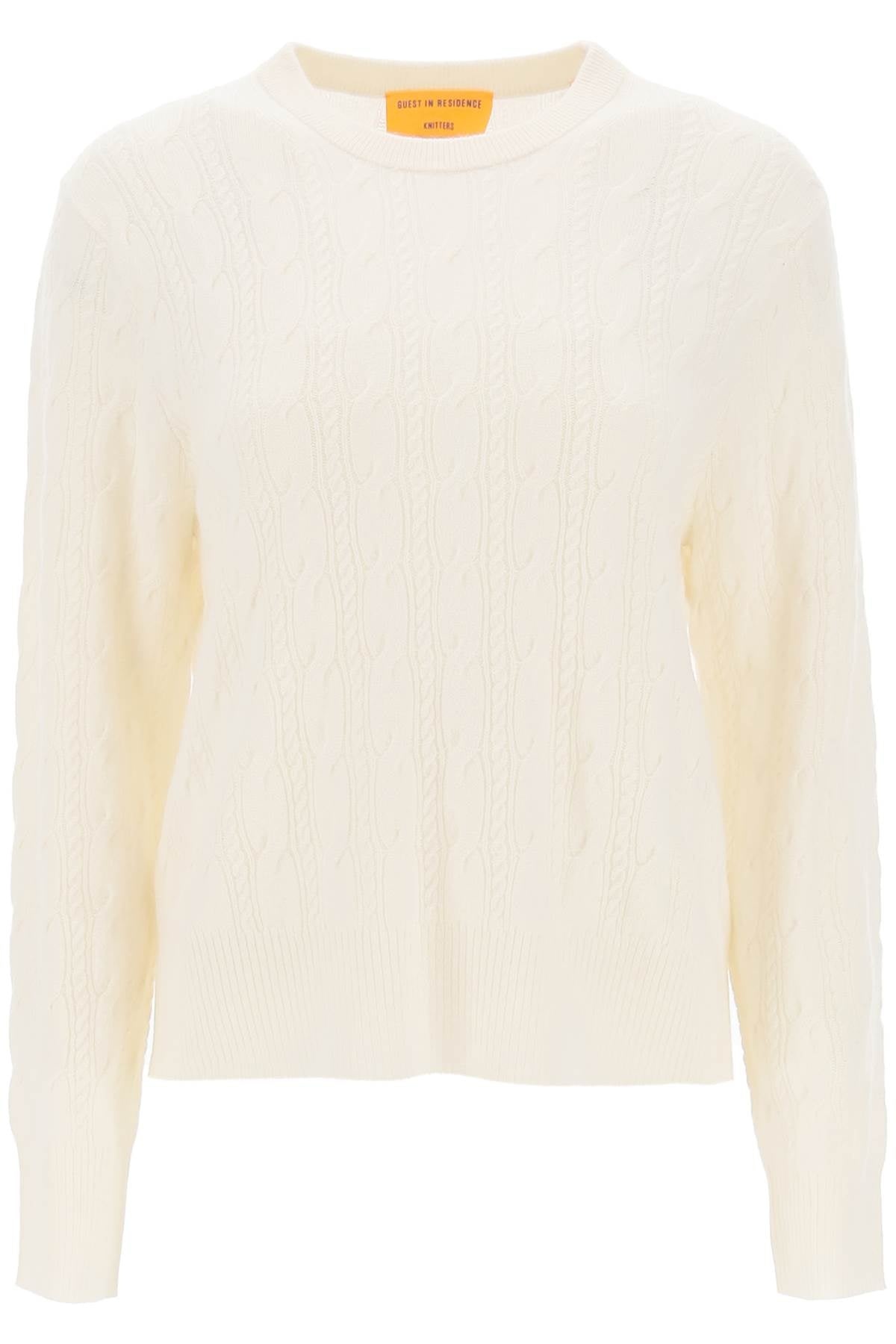 Twin Cable Cashmere Sweater - 1