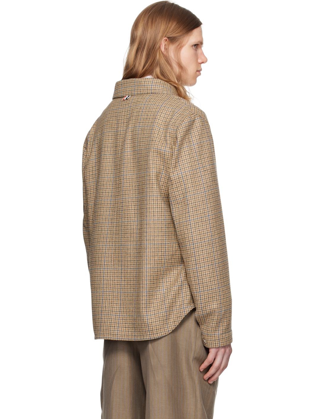 Brown Snap Utility Jacket - 3