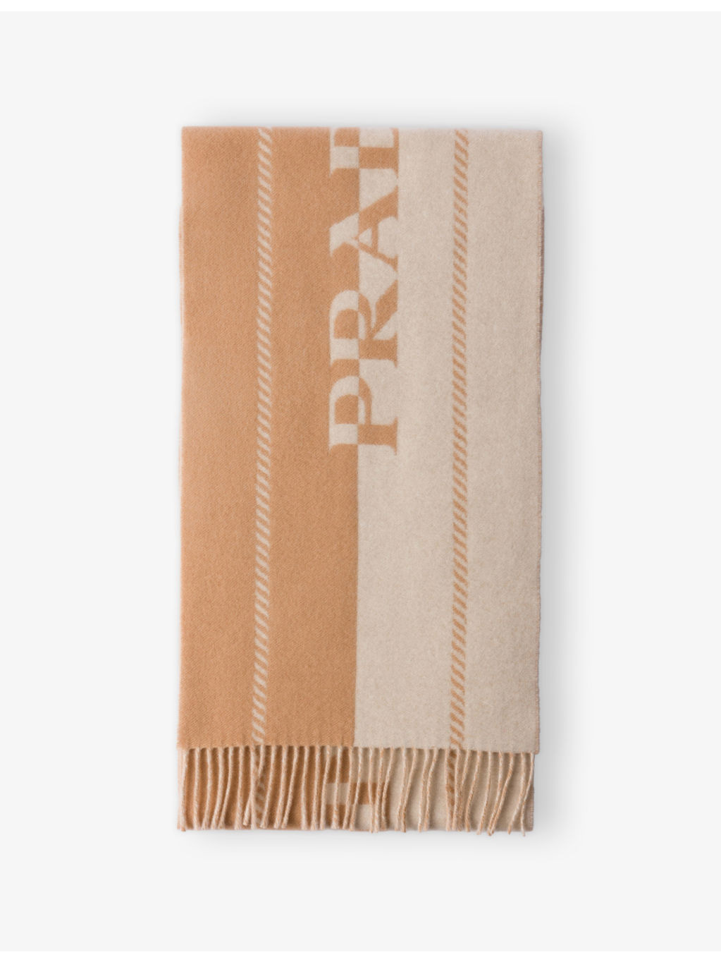 Small logo-jacquard wool scarf - 1