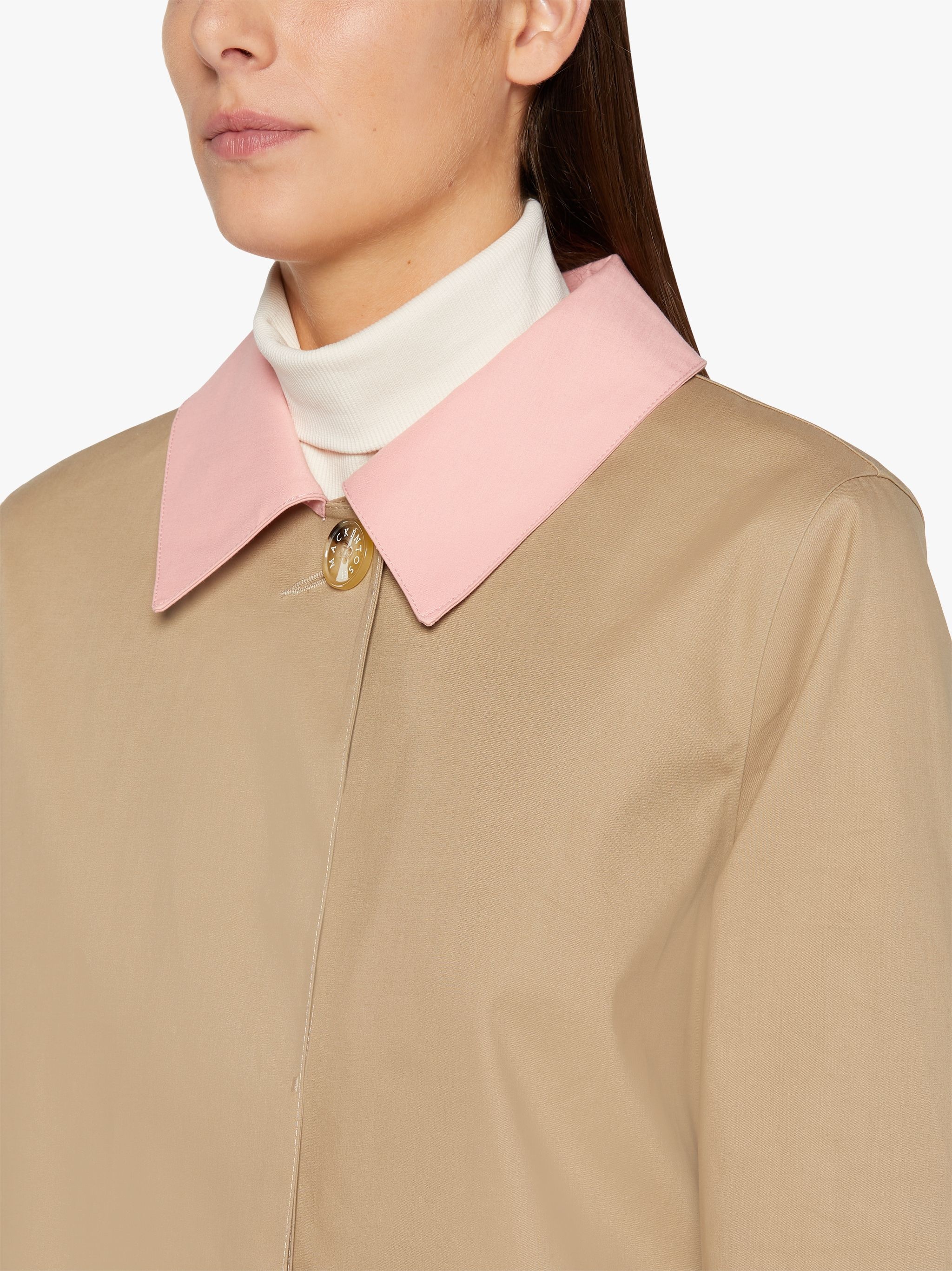 BANTON FAWN X PINK BONDED COTTON COAT | LRC-013 - 5