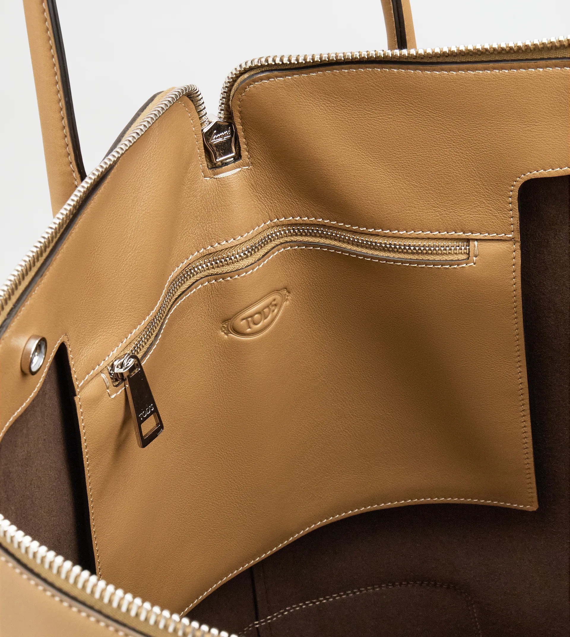 TOD'S DI BAG SWING IN LEATHER LARGE - BROWN - 8