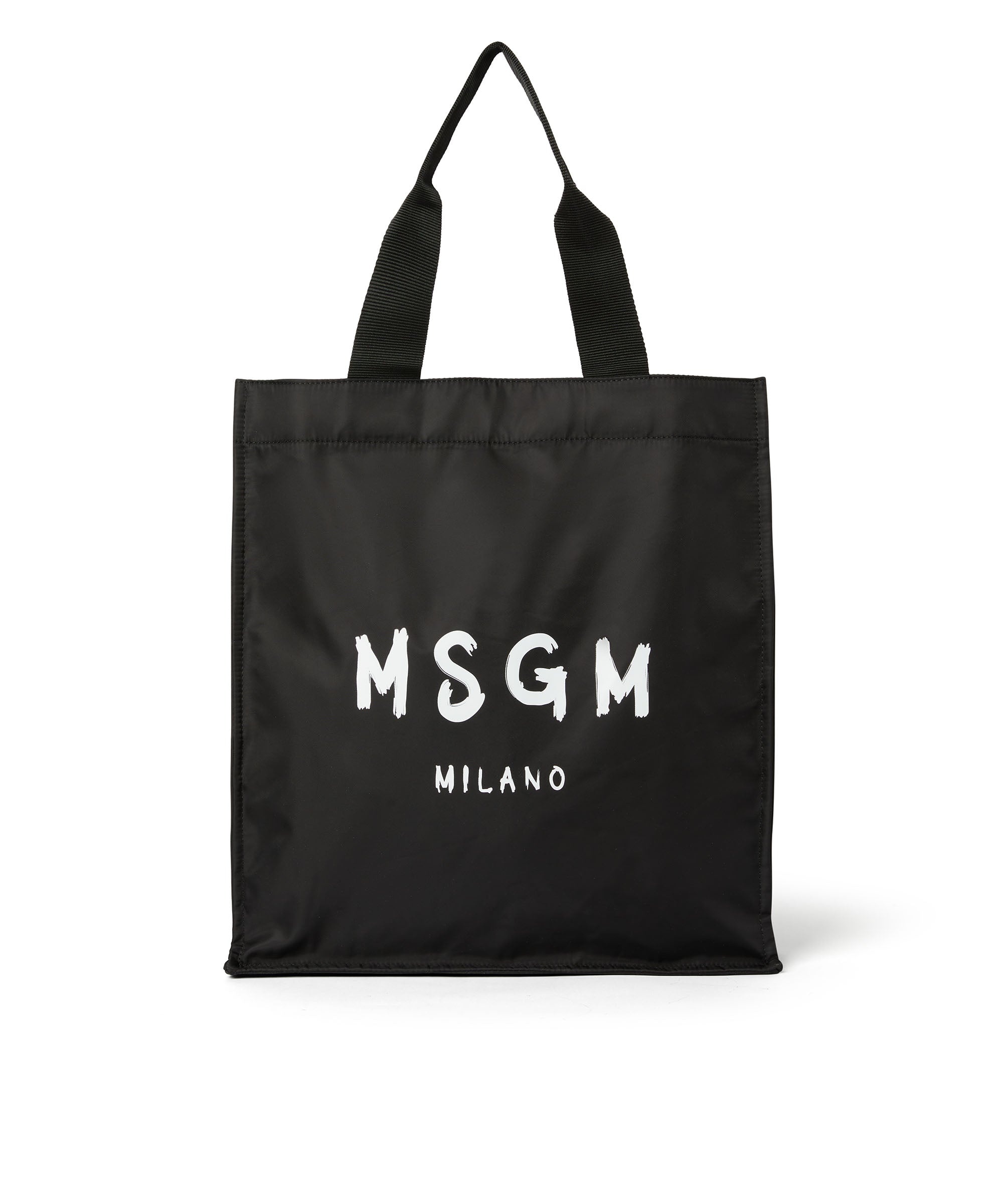 MSGM signature nylon tote bag with brush stroke logo - 1