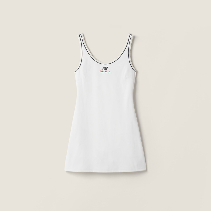 Stretch technical jersey mini-dress 1