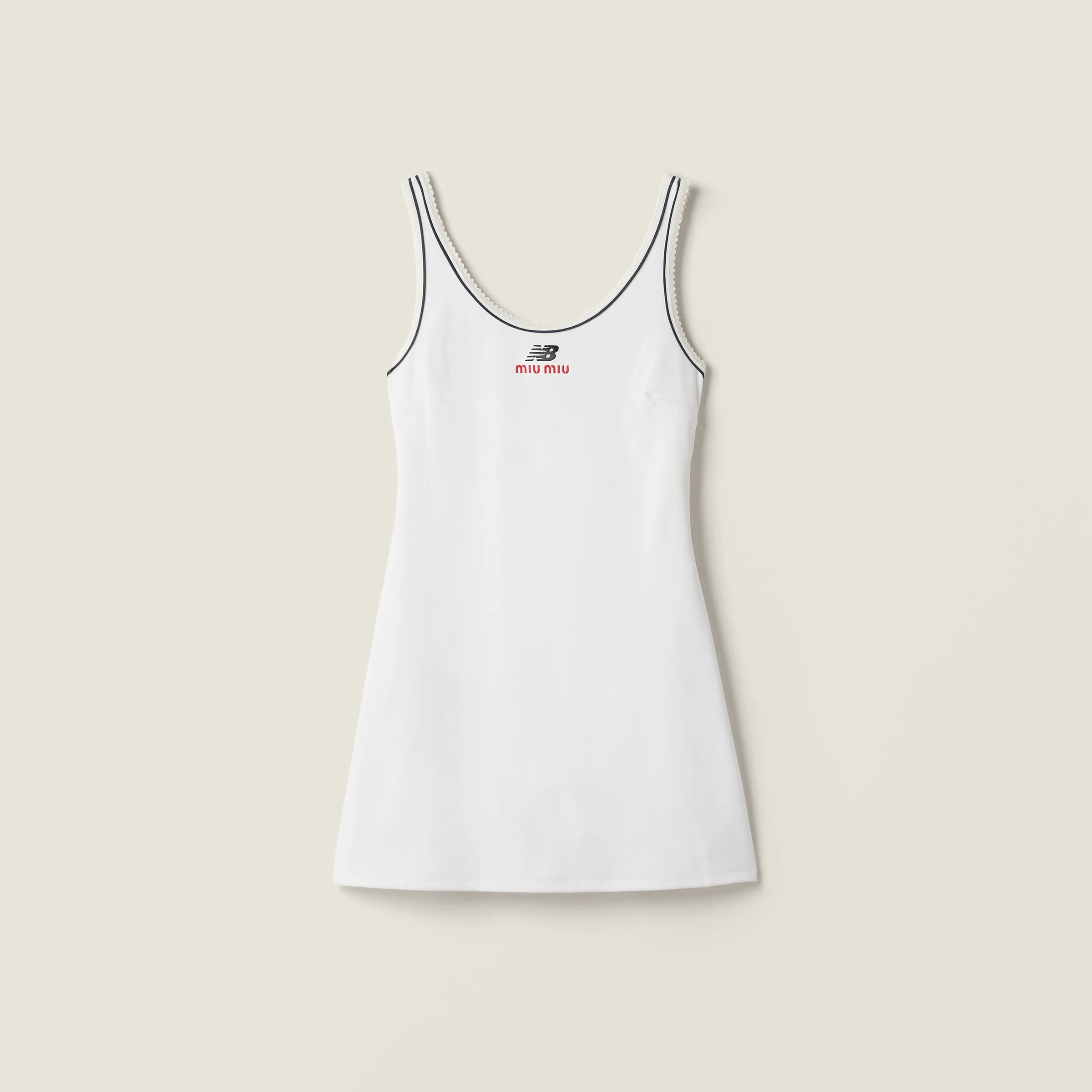 Stretch technical jersey mini-dress - 1