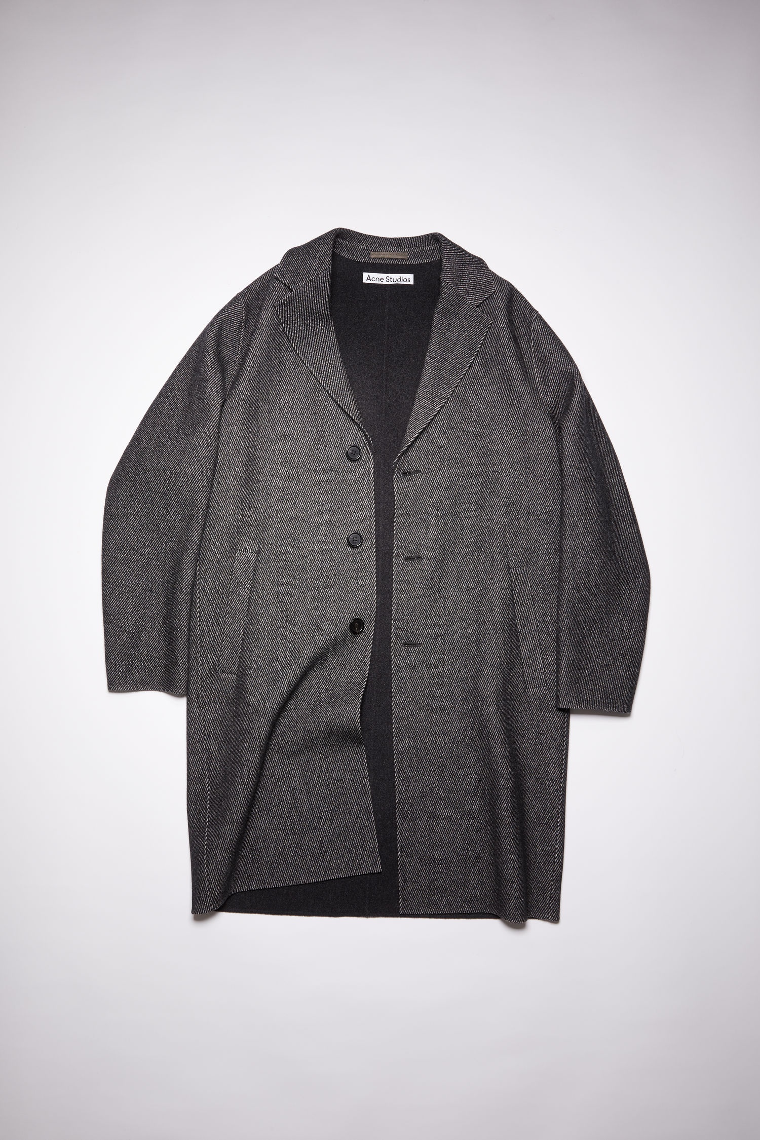 Double face coat - Black - 1