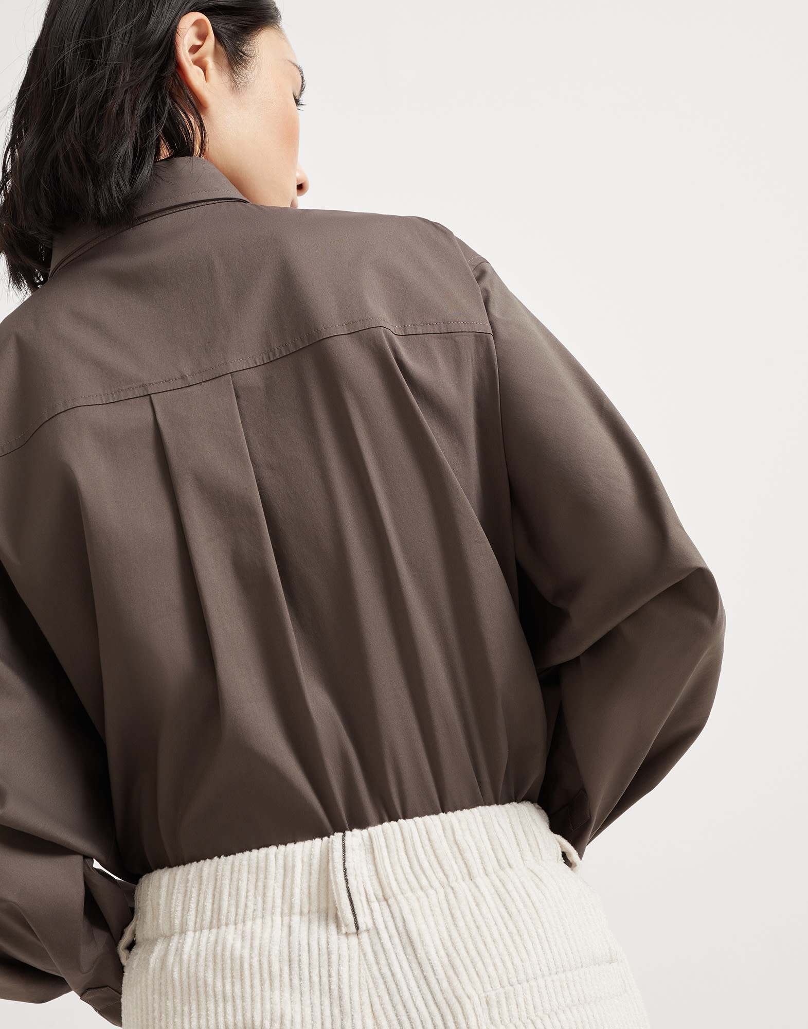 Fluid corduroy sartorial track trousers with monili - 3
