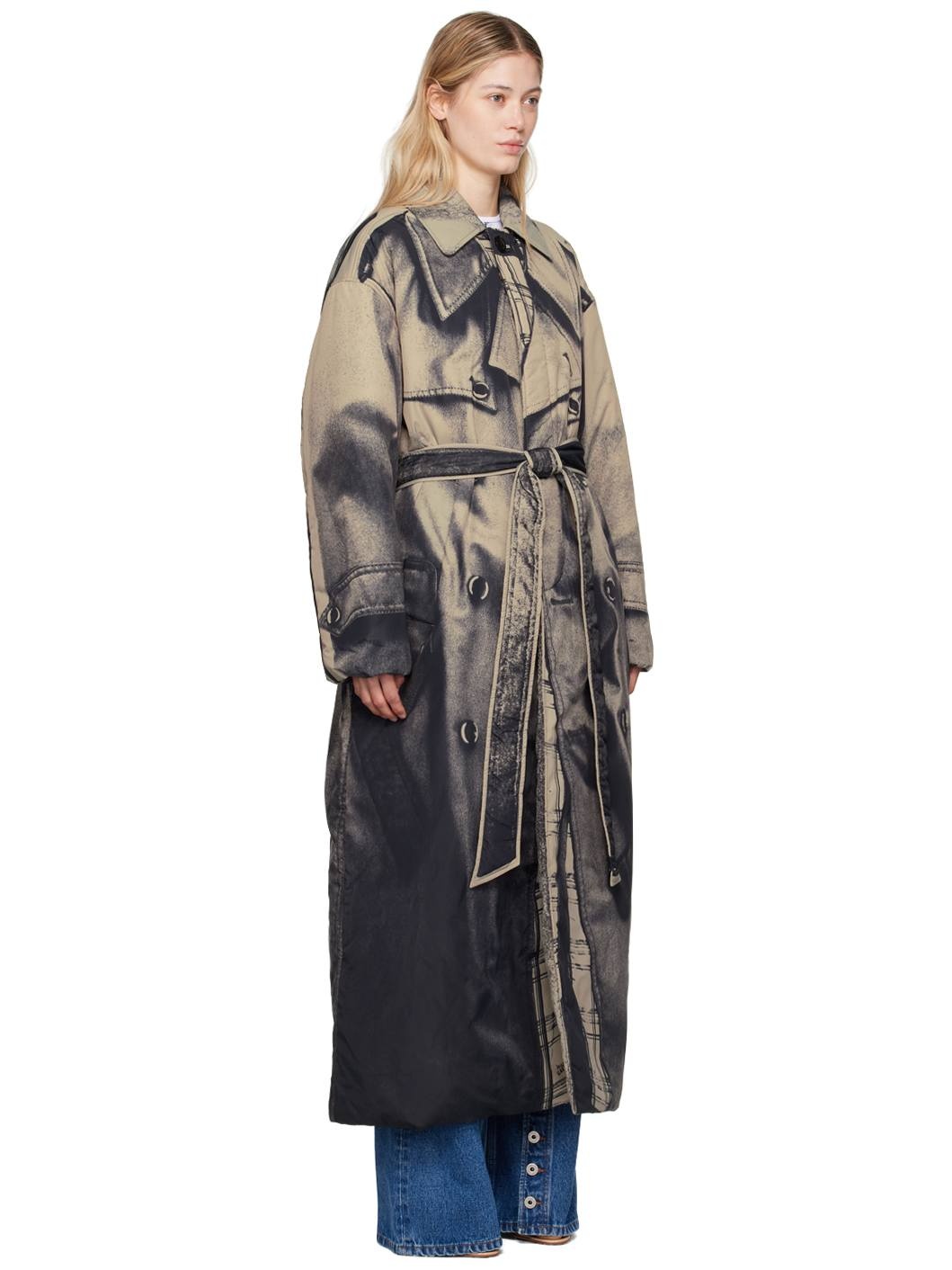 Beige 'The Trompe L'œil' Trench Coat - 2