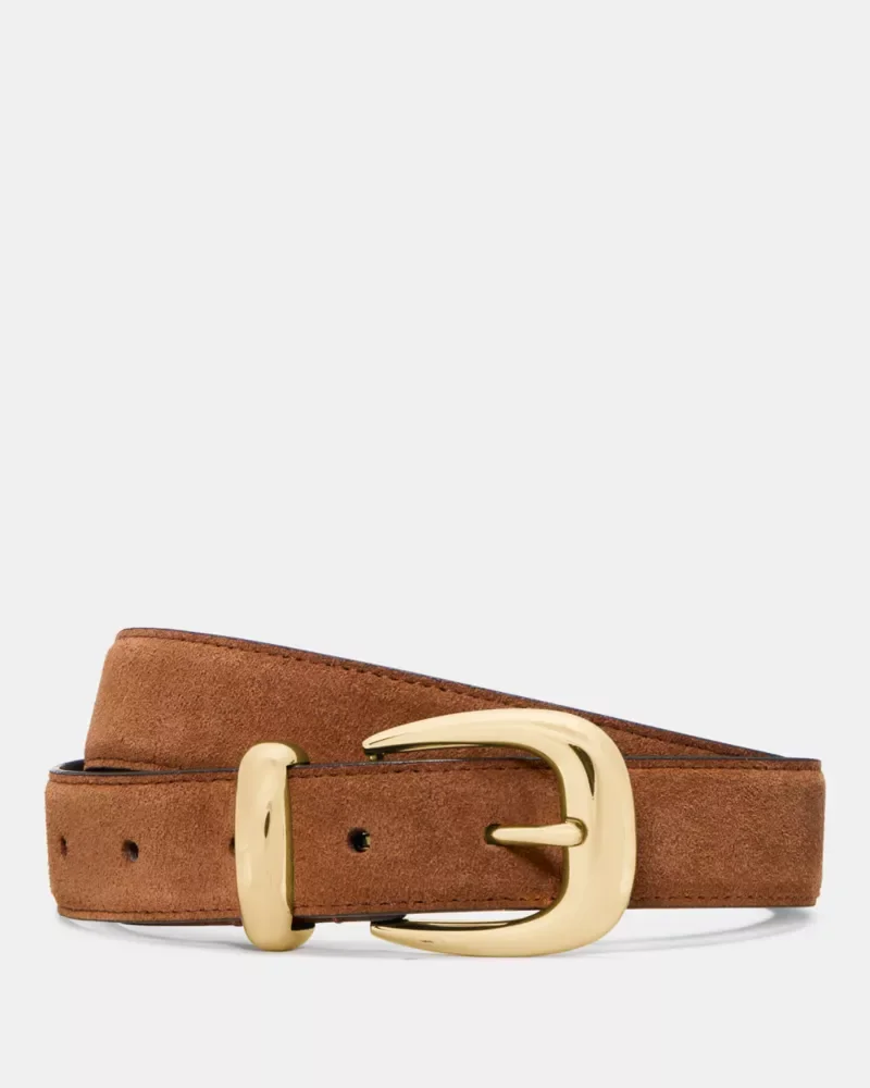 Suede Molten Buckle Belt - 1