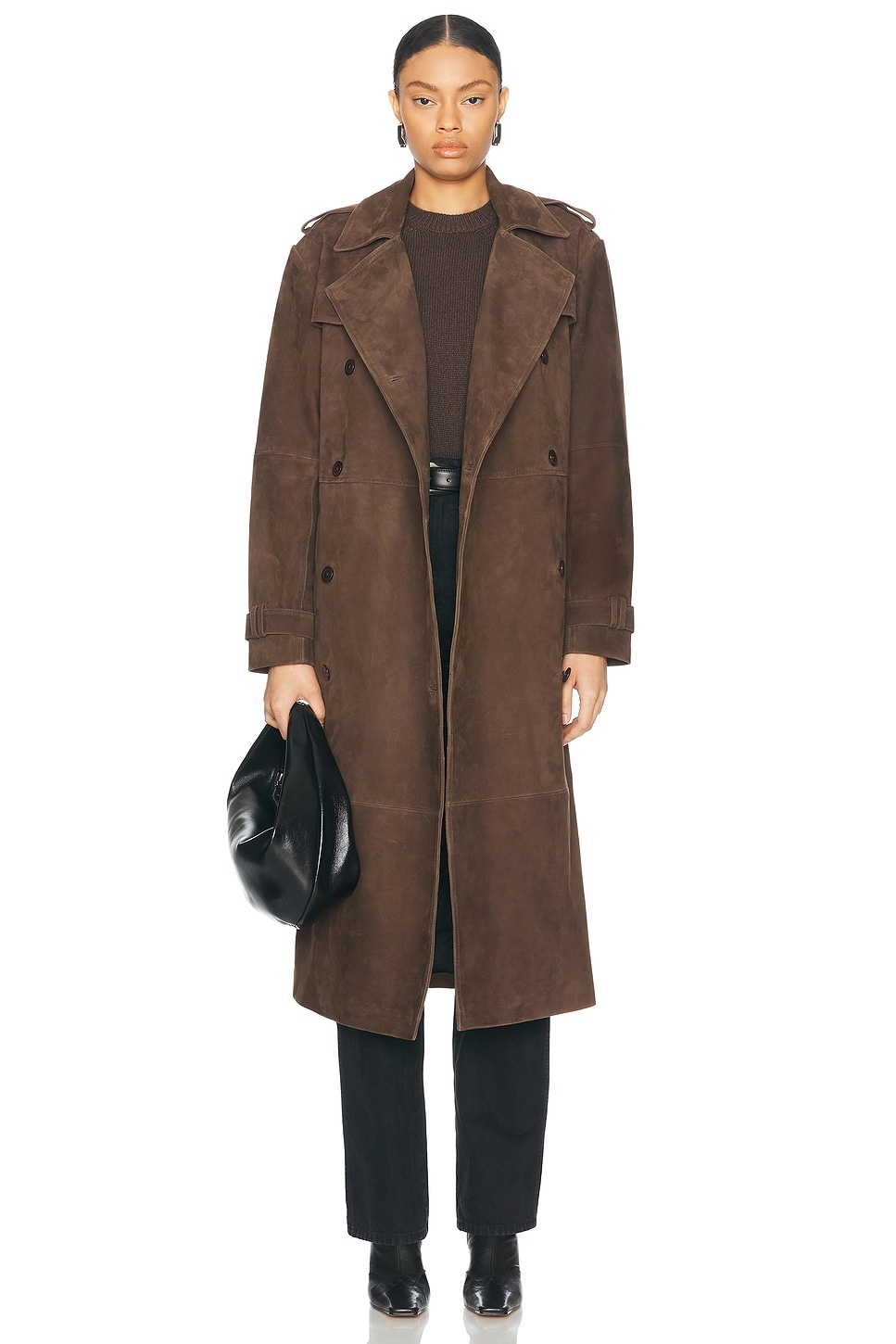 Suede Trench Coat - 2