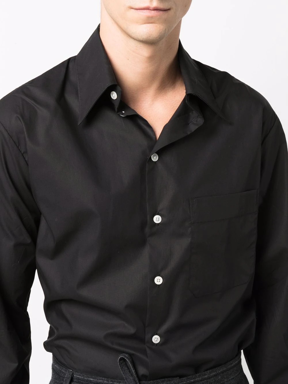 plain button shirt - 5