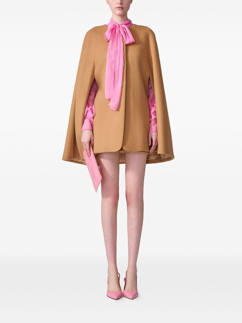 CAROLINA HERRERA wool cape outlook