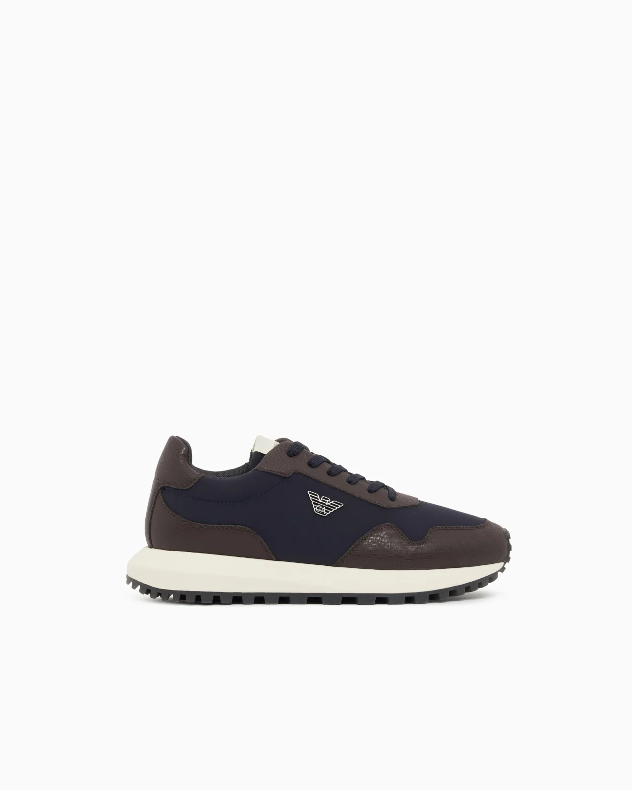 RECYCLED NYLON SNEAKERS WITH REGENERATED SAFFIANO DETAILS - 1