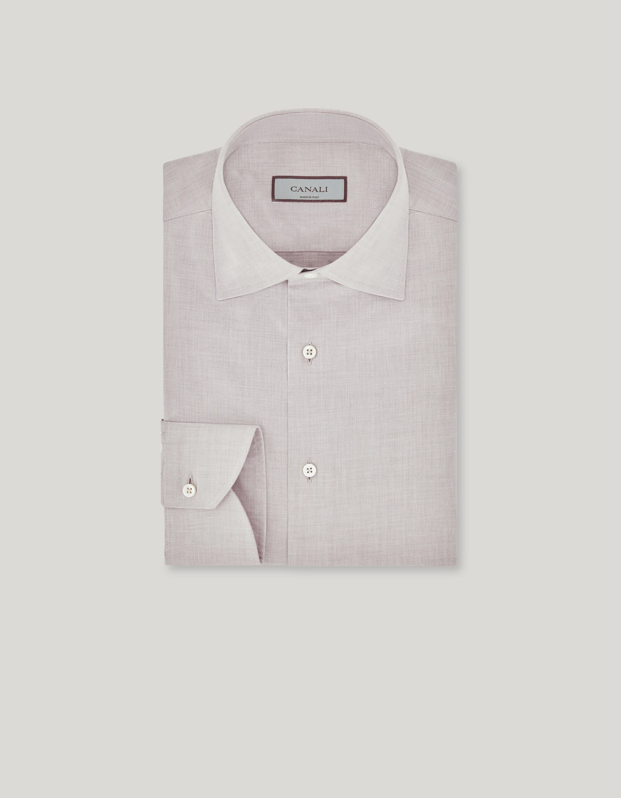 BROWN REGULAR FIT IMPECCABILE COTTON SHIRT - 1