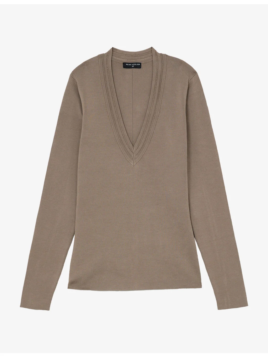 Reiss Atelier Evangeline V-Neck Silk-Blend Top - 1