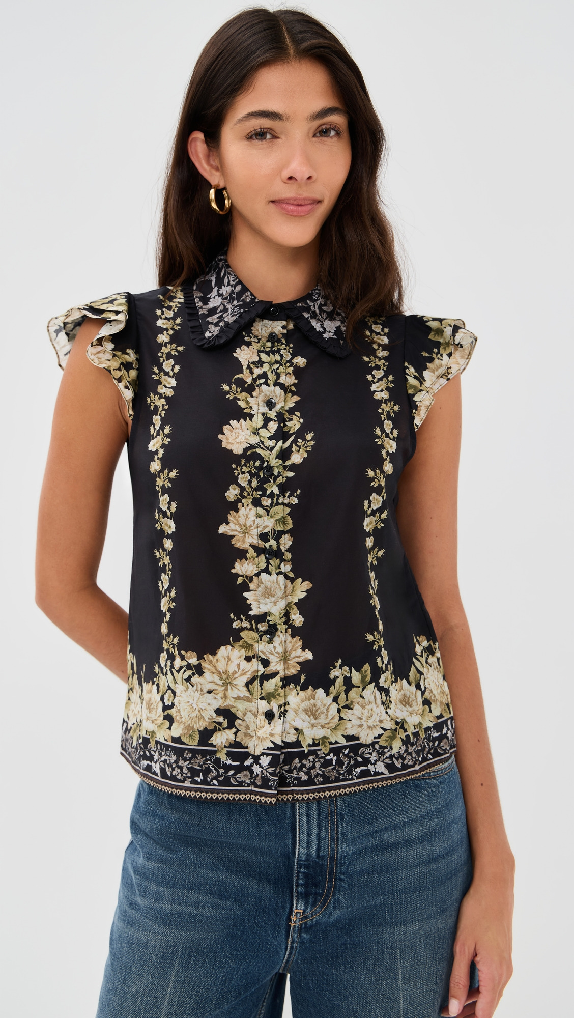 Martel Flutter Sleeve Blouse - 6