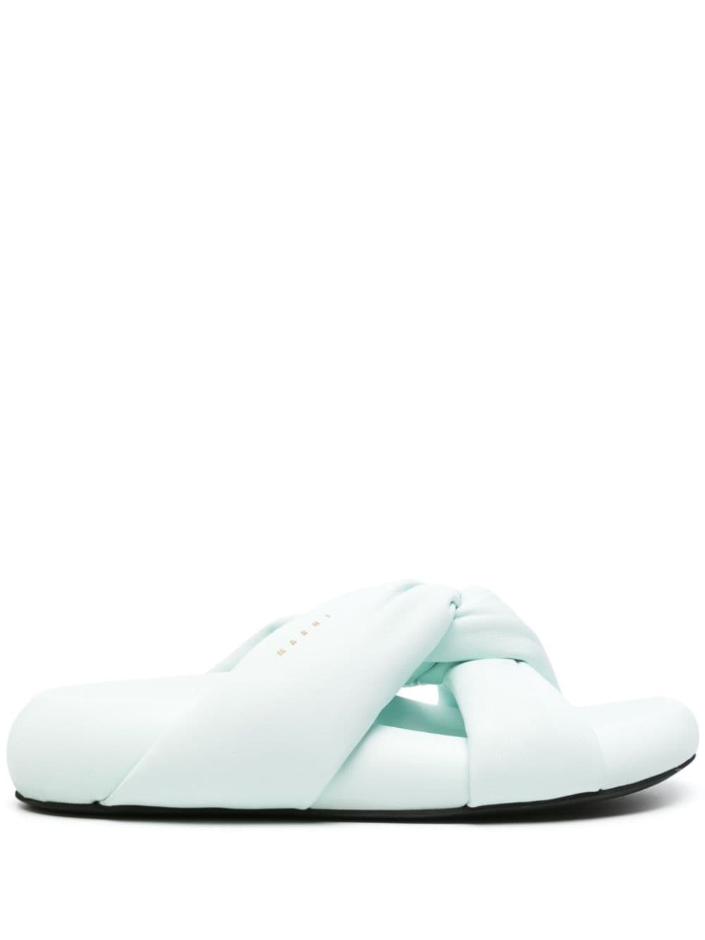 Bubble twist-detail leather slides - 1
