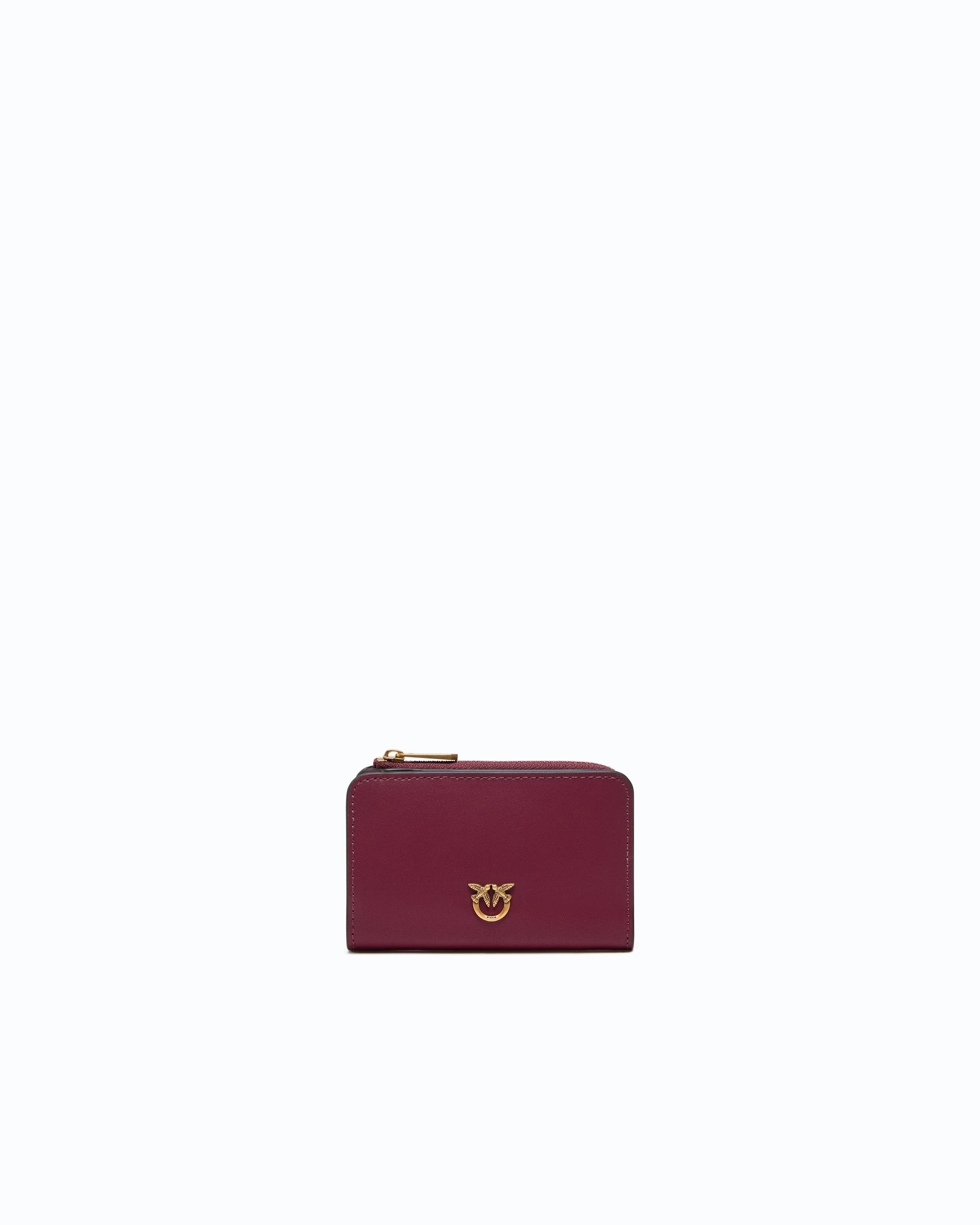 MINI WALLET IN LEATHER WITH LOVE BIRDS - 1